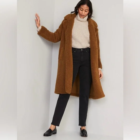 Cozy Brown Sherpa Teddy Coat - Picture 2 of 11
